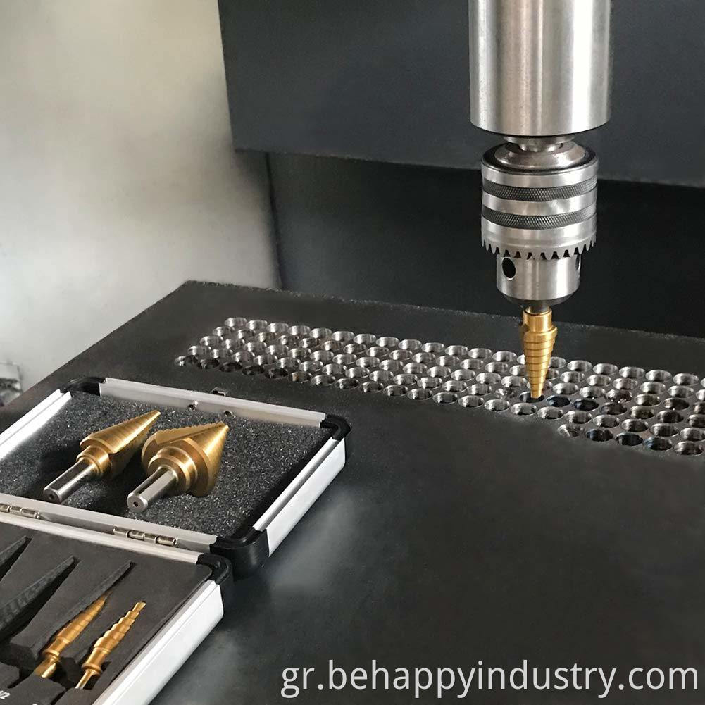 Double Cutting Blades Design Step Drill Bit 